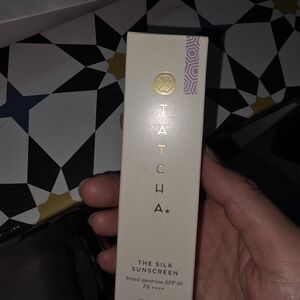 Tatcha Sunscreen with Cream and Pink Packaging